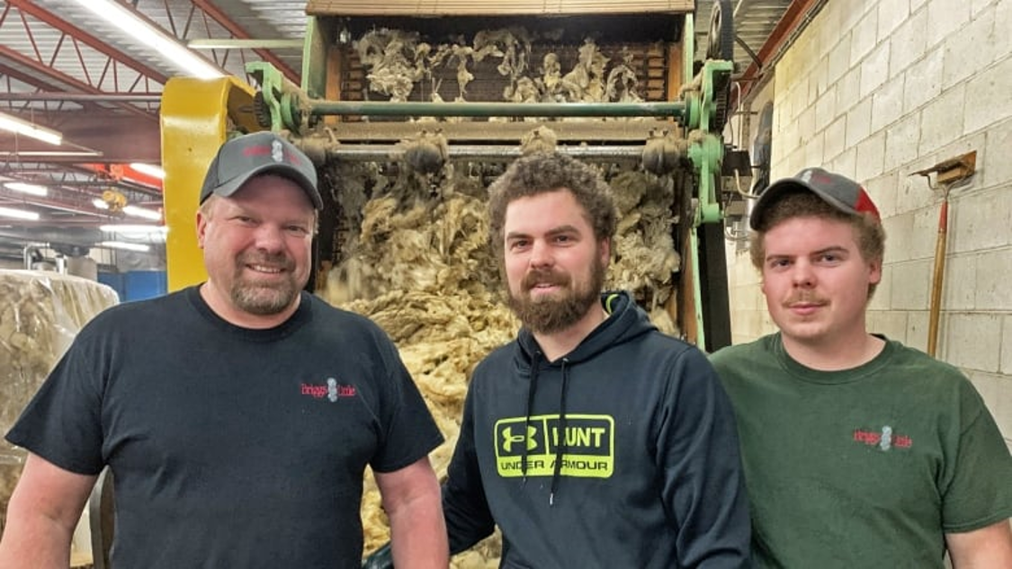 Mike Little, the fourth-generation owner-operator of Briggs & Little, with his sons John and C.J., who work on the factory floor.